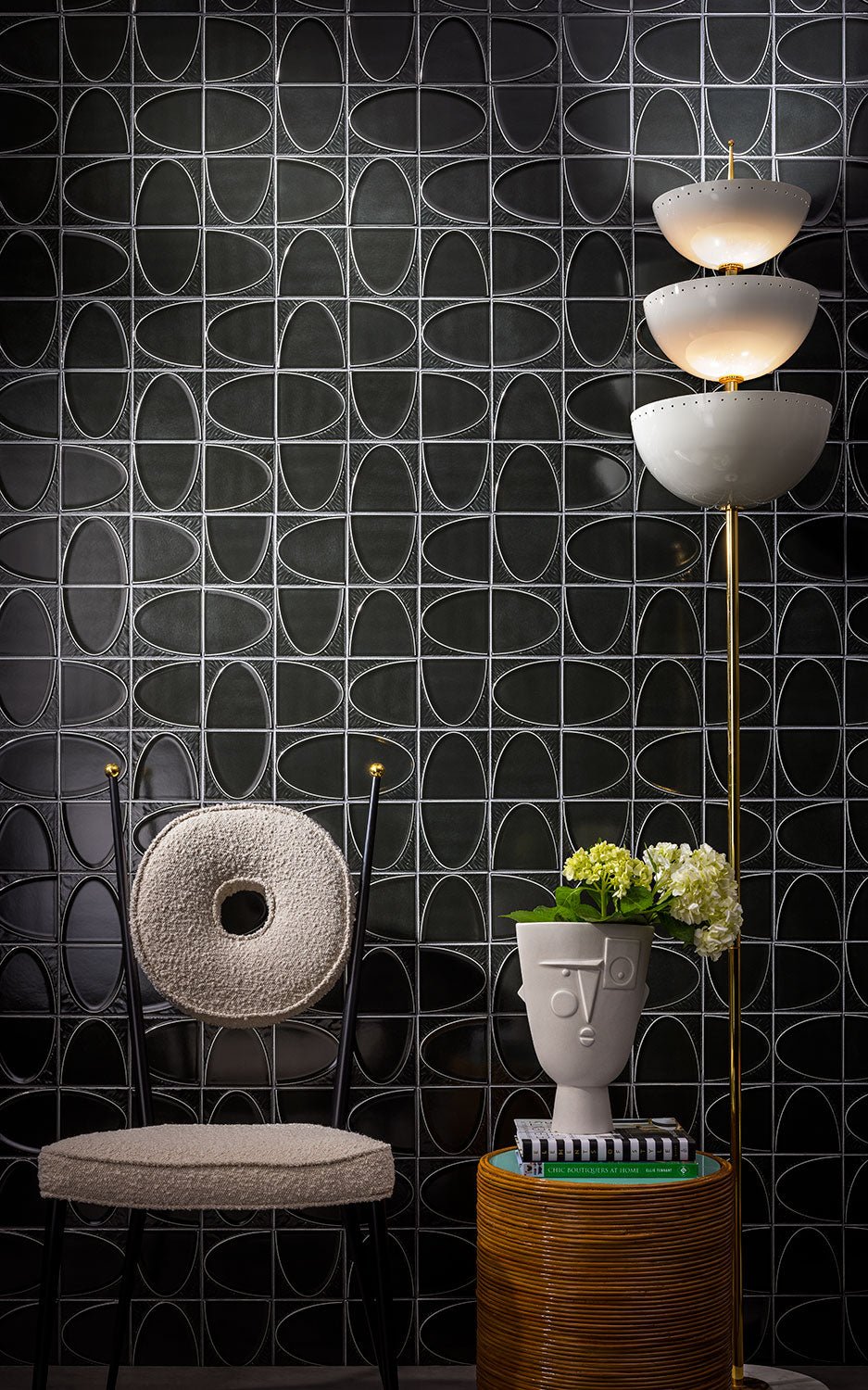 Shelter Island Arc in Translucent Black - Ciao Bella Tile