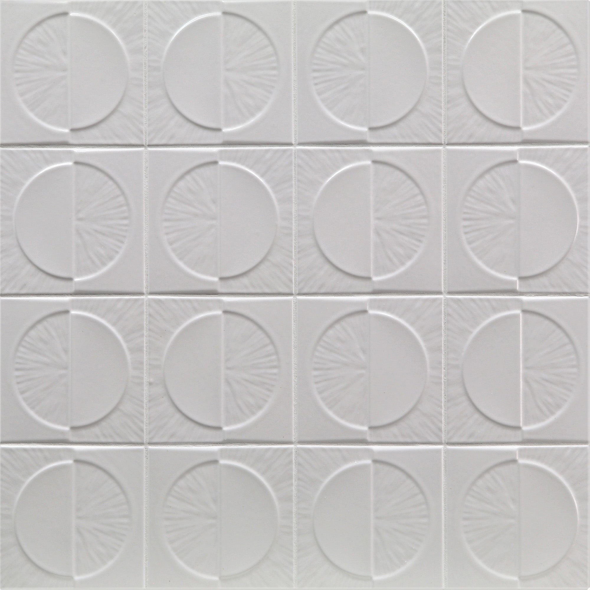 Shelter Island Orbit in Satin White - Ciao Bella Tile